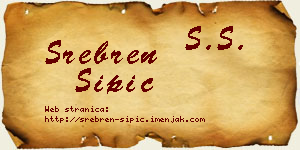 Srebren Šipić vizit kartica
